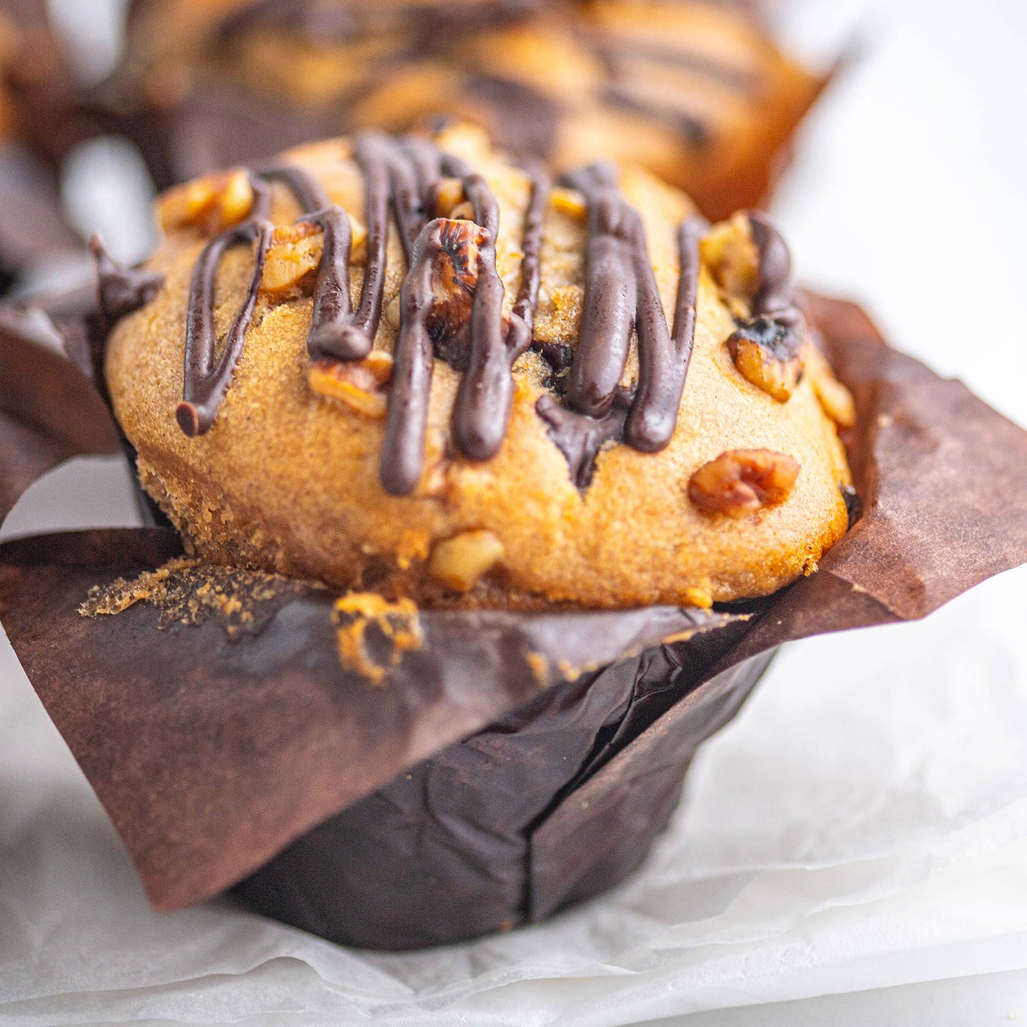 BANANA, WALNUT & DARK CHOCOLATE MUFFIN
