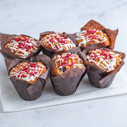 RASPBERRY & WHITE CHOCOLATE MUFFIN