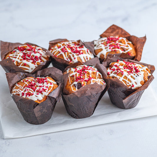 RASPBERRY & WHITE CHOCOLATE MUFFIN